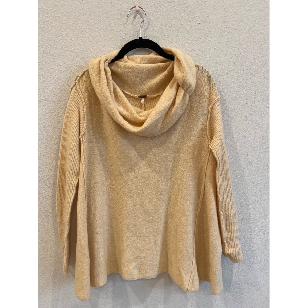 Free People Beige Turtle Neck Sweater